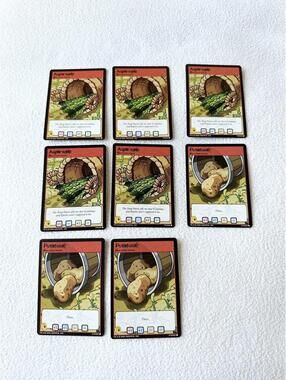2003 Neopets TCG Vegetables Bundle of 8 Trading Cards (Near Mint)